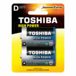 9518 TOSHIBA HIGH POWER LR20 1, 5 V alkáli elemek 2 db-os buborékcsomagolás (TOSBAT0130)