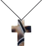 Pandantiv Cruce din Agata Sardonix - 47x35x4 mm - 1 Buc
