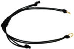 Paracord Charm karkötő alap felfűzhető díszekhez - fekete arany (BRC-CHR-H09)