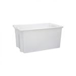 Plastor Trading Naveta stivuibila, imbricabila, 90 litri, alba, uz alimentar (22164)