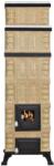 eSemineu Rustic Cream terracotta stove with marble 10kW