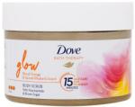 Dove Bath Therapy Glow Body Scrub testradír piros narancs és rebarbara illatával 295 ml nőknek