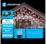 Aigostar Instalație LED de Crăciun de exterior 400xLED/8 funcții 23x0, 6m IP44 alb rece Aigostar (AI0495_B1)