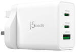 j5create Incarcator de retea Incărcător de retea65W GAN USB-C 3-PORT CHARGER/UK Alb (JUP3365F-FN) - vexio