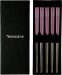 Ecocare Box Silver-Pink fém sushi pálcika 10 db