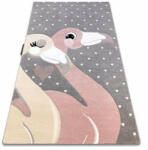  PETIT szőnyeg FLAMINGOS Flamingók szív szürke 200x290 cm (GR3746)