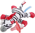 Dr. Brown's Suzetă din silicon cu jucărie de pluș Dr. Brown's - Zebra, roz (72239304747)