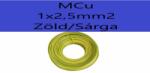  MCu 2, 5 mm Zöld/Sárga H07V-U (MCu 2,5 mm ZS) - pepita