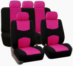  9 részes osztható univerzális üléshuzat szett - légzsákos - pink-fekete AD008P