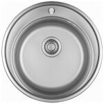 Laveo SKO_080T - LAVEO ORION 1K rozsdamentes mosogató szűrőkosaras szifonnal 510X510 (SKO_080T)