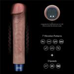  9" real softee rechargeable silicone vibrating dildo - intimcenter