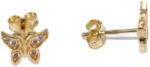 Ékszershop Köves pillangó bedugós arany fülbevaló (1270077)