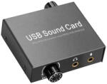  USB 2.0 hangkártya dac sztereó mikrofon audio hangkártya adapter átalakító USB 3, 5 mm-es csatlakozó