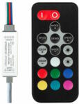 Ultralux RGBRFC6A RF Mini vezérlő RGB vagy fehér LED világításhoz távirányítóval, 5-24V DC, 6A (RGBRFC6A)