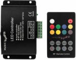 Ultralux RGBRF12MC RF Zenei vezérlő RGB LED világításhoz távirányítóval, 12A, 12-24V DC (RGBRFM12A)