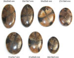  Cabochon din Andaluzit cu Gaura - Oval - 24-35x16-25x5-7 mm- 1 Buc