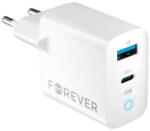 Forever Tc-06-45Ac hálózati töltő USB-A és Type-C bemenettel Pd 45W fehér