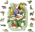 Wooden City - Puzzle Păsări tropicale din lemn - 160 piese Puzzle