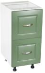 1 Corp inferior 40 cu 2 sertare metalice pentru greutate Zebra MDF Verde drept