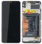Huawei LCD kijelző érintőpanellel és előlapi kerettel és akkumulátorral Huawei Y6P fekete [02353Lkv] (gyári)