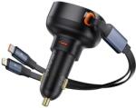 Baseus Зарядно устройство за кола Baseus Enjoyment Pro, 60W, С Type-C и Lightning кабел, Черен - 40498
