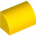 LEGO® 37352c3 - LEGO sárga kocka 1 x 2 x 1 méretű sima, íves tetővel (37352c3)