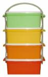 4home Sufertaș de plastic pentru alimente 4x 1, 4 l, 18 x 17 x 30, 5 cm