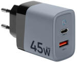 TACTICAL Microgrid GaN 45W USB-A + USC-C hálózati töltő szürke (129684)
