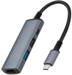 Ttec Хъб ttec Type-C - 4K HDMI + PD USB-C + USB-A 2.0 +USB-A 3.0 Converter - Черен