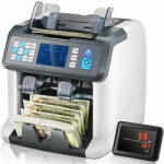 NextCash NC-6900NEW kétzsebes bankjegyszámláló, pénzszámoló gép - 10 valutás értékszámláló gép forinthoz és egyéb valutákhoz