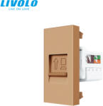 LIVOLO C7UTPG LIVOLO RJ45 CAT6 UTP internet csatlakozó aljzat, arany (C7UTPG)