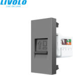 LIVOLO C7UTPS LIVOLO RJ45 CAT6 UTP internet csatlakozó aljzat, ezüst (C7UTPS)