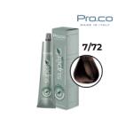 Pro.co Vopsea de par profesionala - fara amoniac - SUPERB - PROCO - 100 ml - 7 72 ALUNA (U7/72)