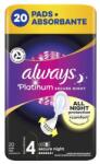 Always Platinum Secure Night absorbant Absorbante de noapte cu aripioare 20 buc pentru femei