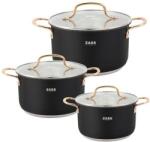 Zass Gourmet Set Oale Zass Gourmet ZG-SCS 01 Inox Cu Capac 6 Piese Negru (ZG-SCS 01)