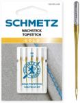 Schmetz Set 5 ace Gold Topstitch pentru Quilting, finete 80, Schmetz 130/705 H-NT VCS