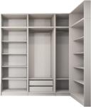IRIM Anouk Sarokszekrény ajtó nélkül, 253x505x133 cm, 2 fiókos, fehér szín
