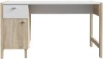 Forte Hoyvik íróasztal, méretek 141, 4x65, 2x77, 4, Sonoma tölgy/ fehér