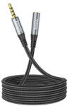 hoco. 3.5mm audio hosszabbító kábel apa / anya kábel, 1m, fekete - pixelrodeo