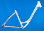 Gepida Reptila 990 városi kerékpár váz, agyváltós, alumínium, női monovázas, 17 col/44 cm, fehér-ezüst