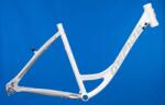 Gepida Reptila 1100 városi kerékpár váz, agyváltós, alumínium, női monovázas, 19 col/49 cm, fehér-ezüst