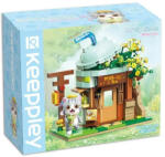 Qman ® K28007 Keeppley készségfejlesztő építőjáték lányoknak 411 db építőkocka - Ash macska Milk tea shopja