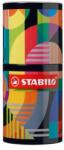 STABILO Tűfilc készlet, hengeres fém doboz, 0, 4 mm, STABILO "point 88 ARTY", 45 különbözõ szín (45 db)