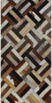 KONDELA Bőr szőnyeg típus 2 70x140 cm - patchwork minta