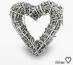  Vastag szívkoszorú szürke 28*33*7 - kosarbolt
