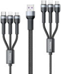 REMAX Jany Series multifunkciós 6in1 USB kábel - micro USB + Type-c USB + Lightning / micro USB + Type-c USB + Lightning 2 m fekete (RC-124)