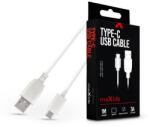 MaxLife USB - USB Type-C adat- és töltőkábel 1 m-es vezetékkel - Maxlife USB Type-C Cable - 5V/3A - fehér - bluedigital