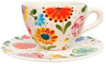 BögreManufaktúra Mese virágos kis jumbó bögre reggeliző tányérral (FL0517)