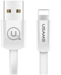 USAMS kábel lapos U2 Lightning 1, 2m fehér iPhone 5/6/7/8/X (US-SJ199)