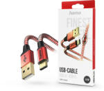 Hama USB-A - Type-C adat- és töltőkábel 1, 5 m-es vezetékkel - HAMA Reflective USB-A - USB-C Cable - piros - bluedigital